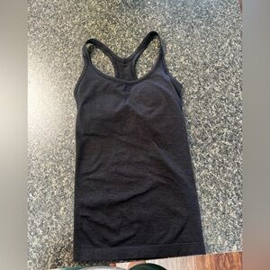 Dark grey Lulu tank top with padding